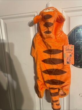 Disney Orange and Brown Tigger Plush Hooded Costume
